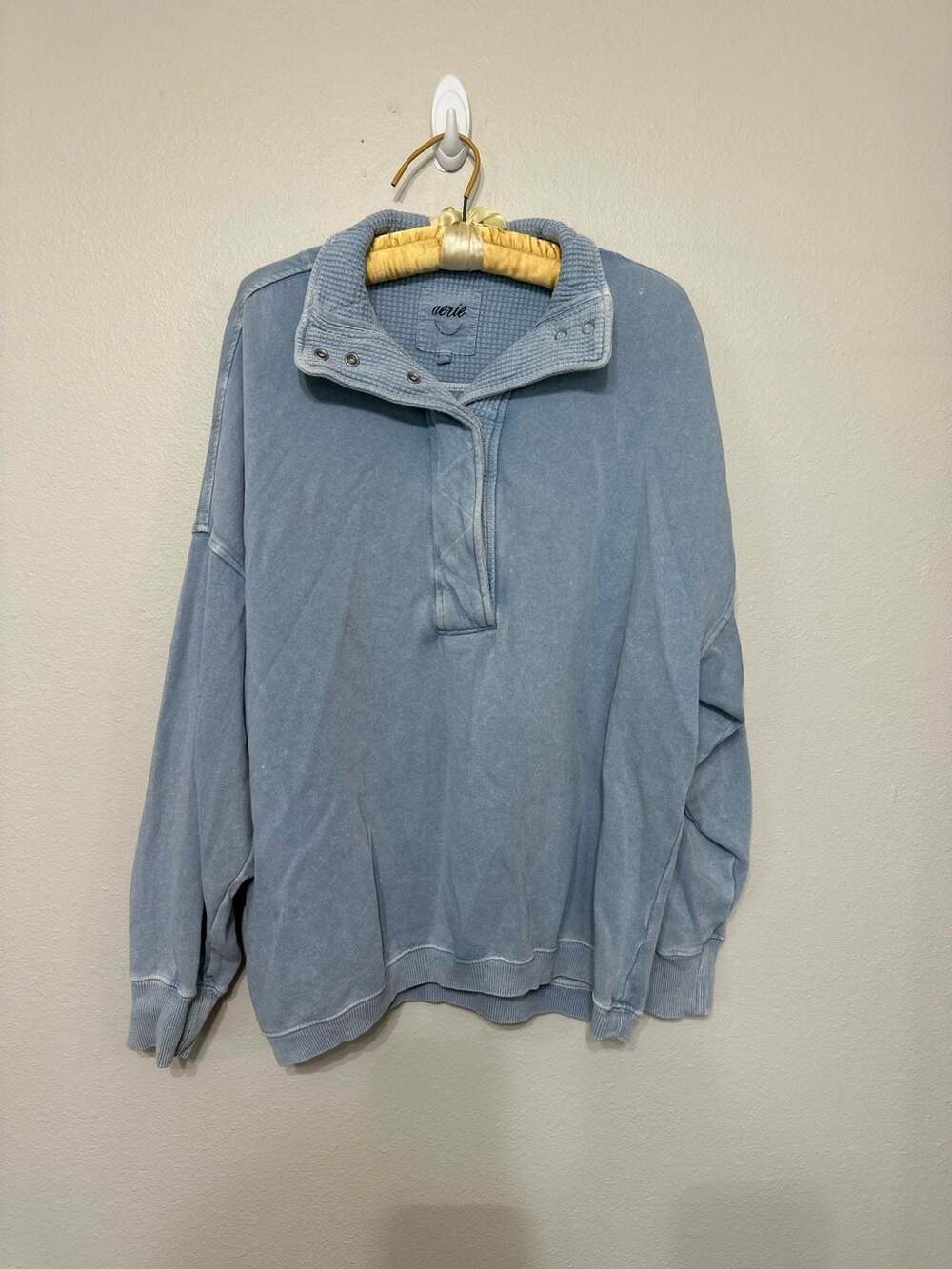 Aerie Women's Oversized Getaway Quarter Snap Sweatshirt large